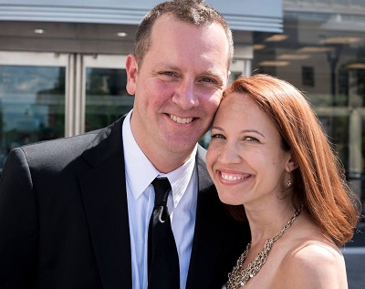 Setzer and her spouse Tyrell Pyrell posing together